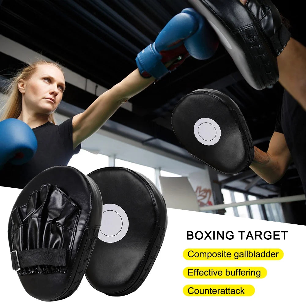 Boxing Pads Focus Mitts, Curved Hook and Jab Target Hand Pads, Great for MMA, Muay Thai, Kickboxing, Martial Arts, Karate Training, Padded Punching, Coaching Strike Shield (Black)