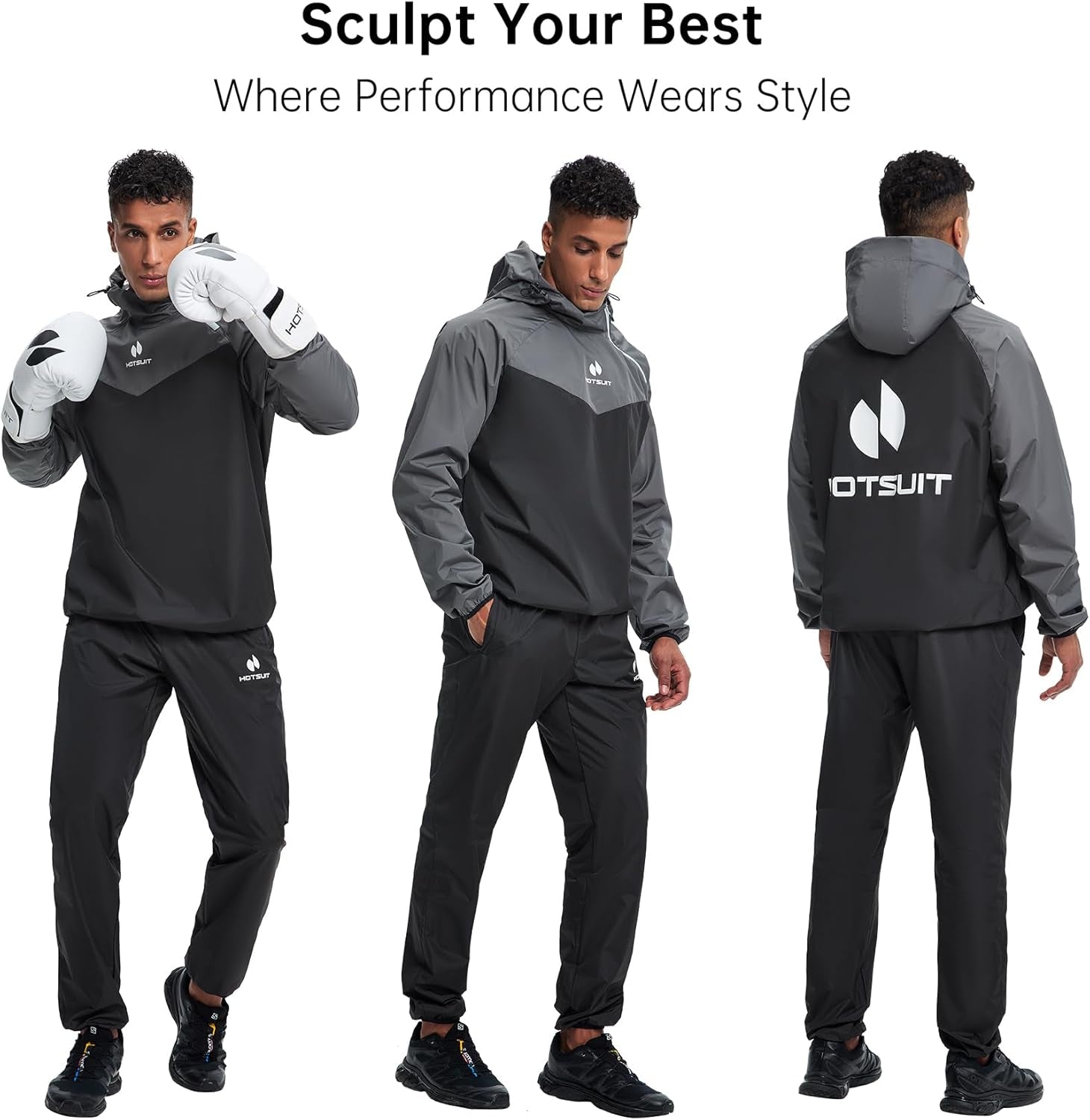 Sauna Suit for Men Sweat Sauna Jacket Pant Gym Workout Sweat Suits