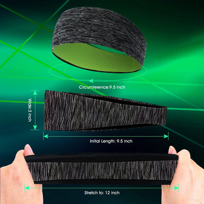 Sweatbands Sports Headband for Men & Women, Moisture Wicking Hairband Athletic Towel Headbands Cotton Head Sweat Bands for Running, Cycling, Yoga, Spa（4 PCS）