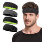 Sweatbands Sports Headband for Men & Women, Moisture Wicking Hairband Athletic Towel Headbands Cotton Head Sweat Bands for Running, Cycling, Yoga, Spa（4 PCS）