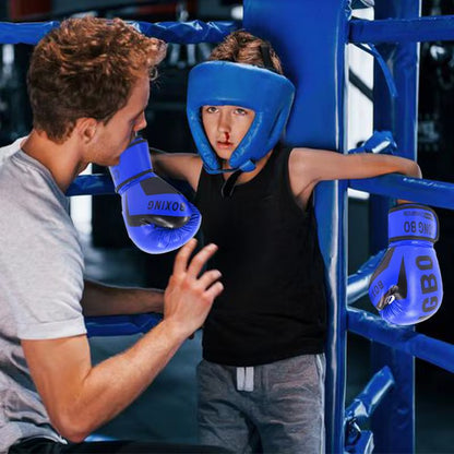 1 Pair Punching Training Workout Fight Exercise Mitts Kids Leather Soft Boxing Mitts Defender for Boxing Kick Boxing Muay Thai