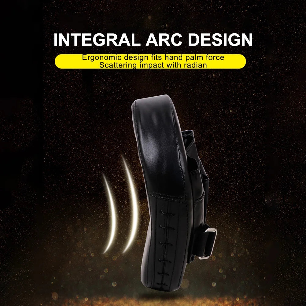 Boxing Pads Focus Mitts, Curved Hook and Jab Target Hand Pads, Great for MMA, Muay Thai, Kickboxing, Martial Arts, Karate Training, Padded Punching, Coaching Strike Shield (Black)