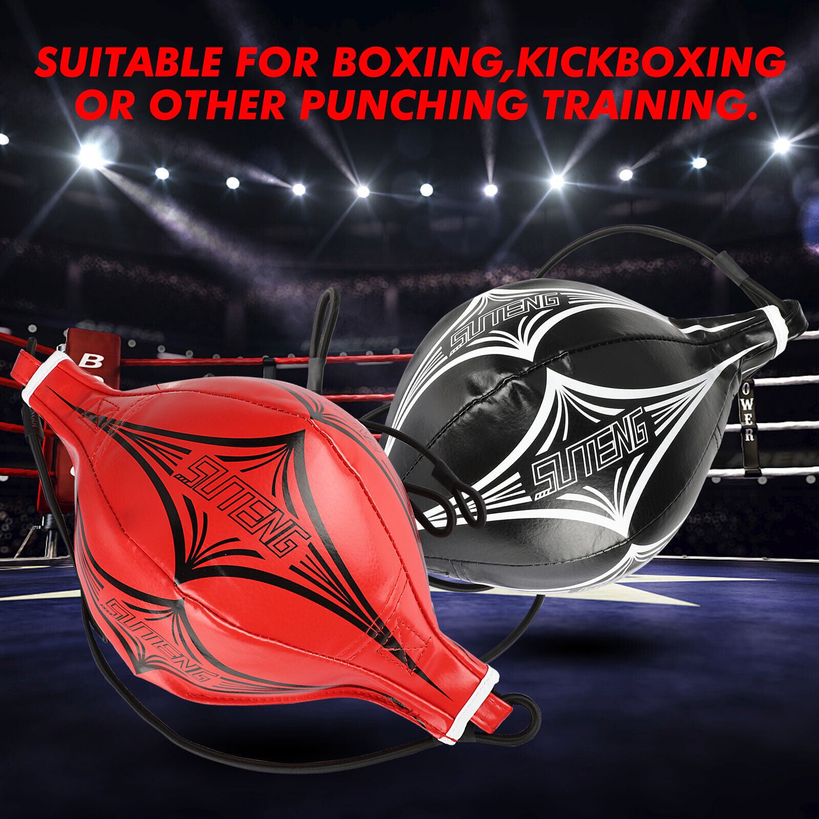 Double End MMA Punching Boxing Sparring Speed Ball Fitness Training Equipment US