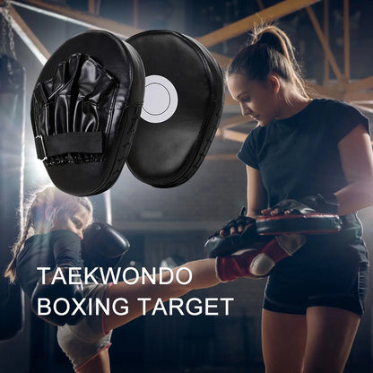 Boxing Pads Focus Mitts, Curved Hook and Jab Target Hand Pads, Great for MMA, Muay Thai, Kickboxing, Martial Arts, Karate Training, Padded Punching, Coaching Strike Shield (Black)